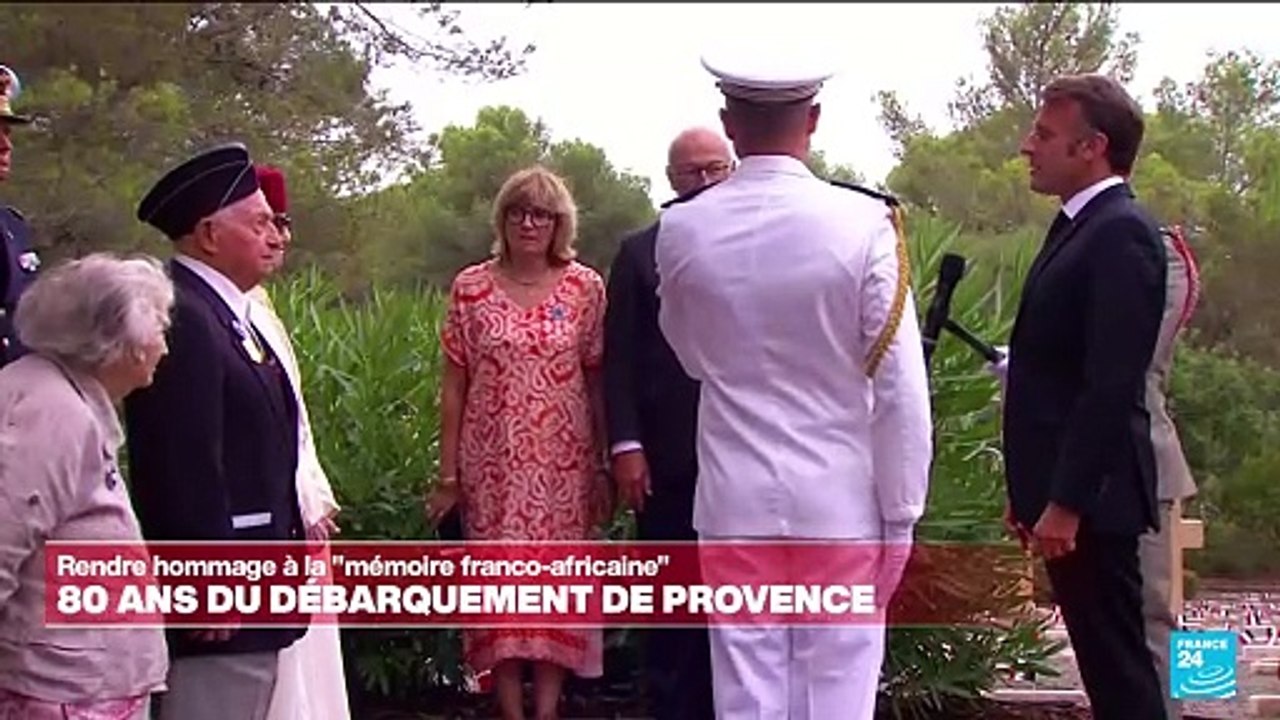 Débarquement de Provence : Emmanuel Macron remet la Légion d'honneur à d'anciens combattants