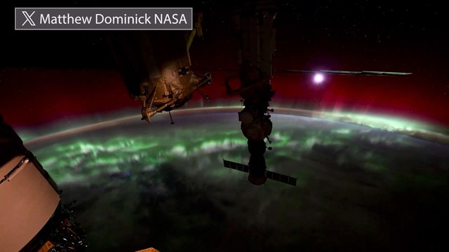 NASA astronaut Matthew Dominick captures beautiful aurora from the ISS