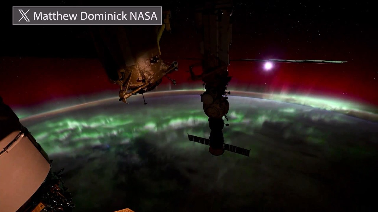 NASA astronaut Matthew Dominick captures beautiful aurora from the ISS