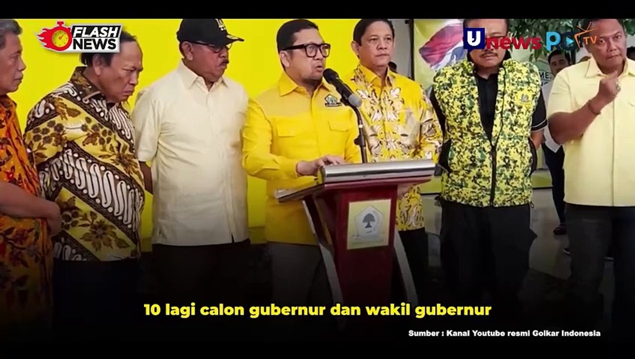 Golkar Umumkan 10 Nama Calon yang Akan Maju di Pilkada 2024