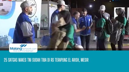 25 Satgas Nakes TNI Sudah Tiba di RS Terapung El Arish, Mesir