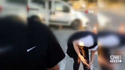 Üsküdar’da taksici ile hostes arasındaki tartışma kamerada