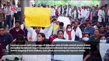 RIBUAN DOKTER INDIA MEMPROTES KASUS PEMERKOSAAN DAN PEMBUNUHAN DOKTER DI KOLKATA