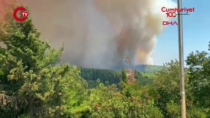 Çanakkale'deki orman yangınına müdahale sürüyor