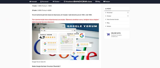 google yorum satın al