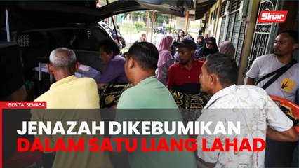 Suasana pilu menyelubungi sebaik jenazah dua beranak dibawa keluar untuk urusan pengebumian