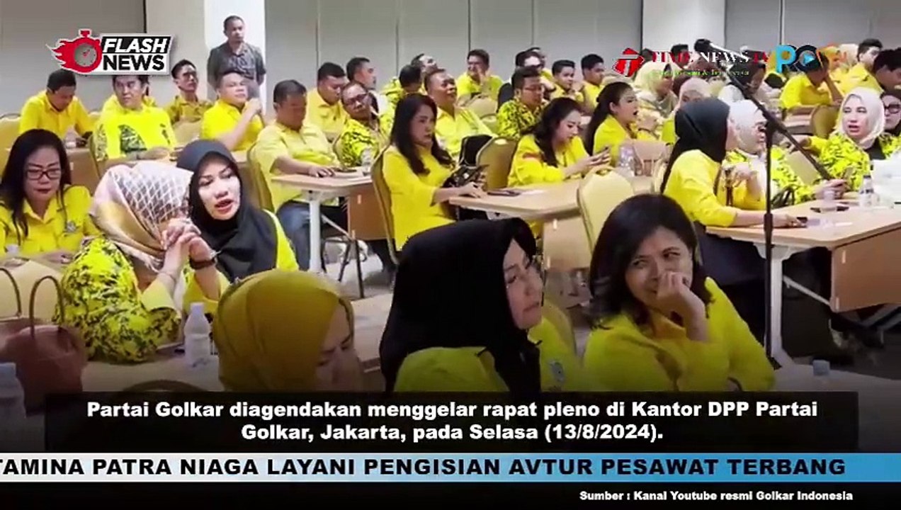 PARTAI GOLKAR GELAR PLENO TETAPKAN PLT KETUA UMUM, RAPIMNAS, DAN MUNASLUB