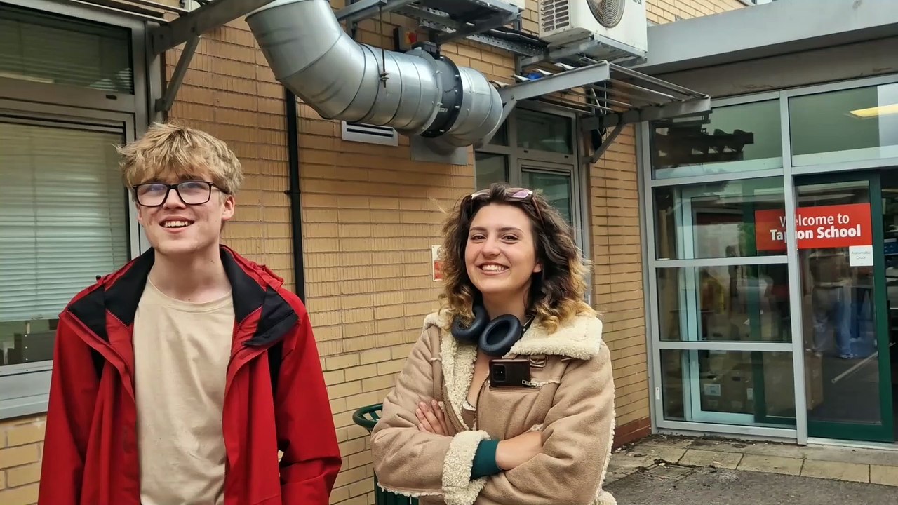 A-Level students Freddie and Rachel at Sheffield's Tapton School ...