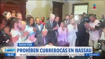 Prohíben el uso de cubrebocas en el condado de Nassau, en Nueva York