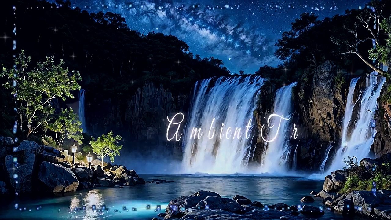 [Nature sounds + BGM for sleep] Ambient music where you can hear the sounds of waterfalls and rivers