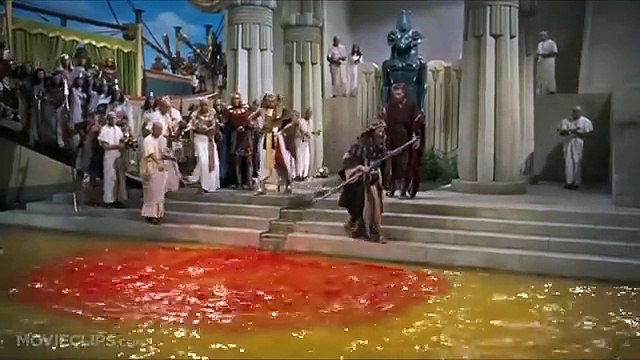 The Ten Commandments Movie CLIP - Moses Turns Water Into Blood