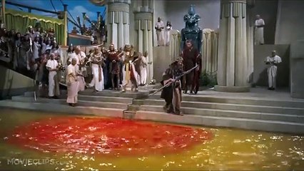 The Ten Commandments  Movie CLIP - Moses Turns Water Into Blood