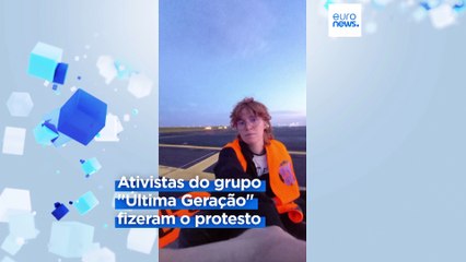 Video herunterladen: Ativistas climáticos paralisam vários aeroportos alemães