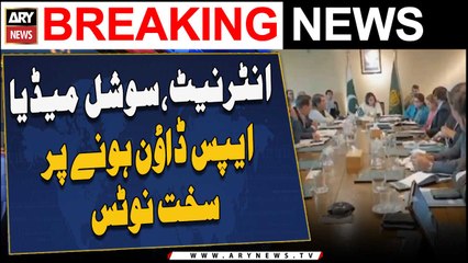 Strict notice when internet, social media apps are down