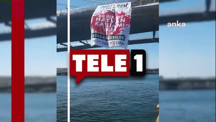 'Katliam Yasası'na karşı Haliç'te pankartlı protesto!