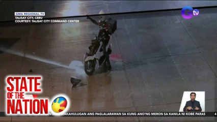 Motorsiklo, sumalpok sa pickup na nag-beating the red light | SONA