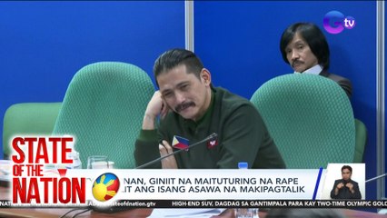 Sen. Padilla, may hininging paglilinaw nang matalakay ang isyu ng marital rape sa pagdinig ng Senado | SONA