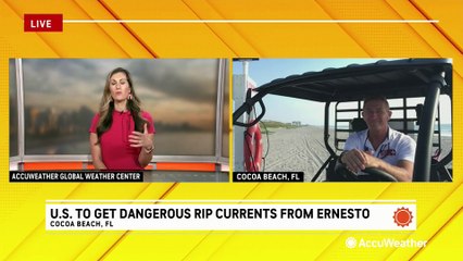 US to experience dangerous rip currents from Hurricane Ernesto