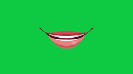 Human mouth talking green screen video
