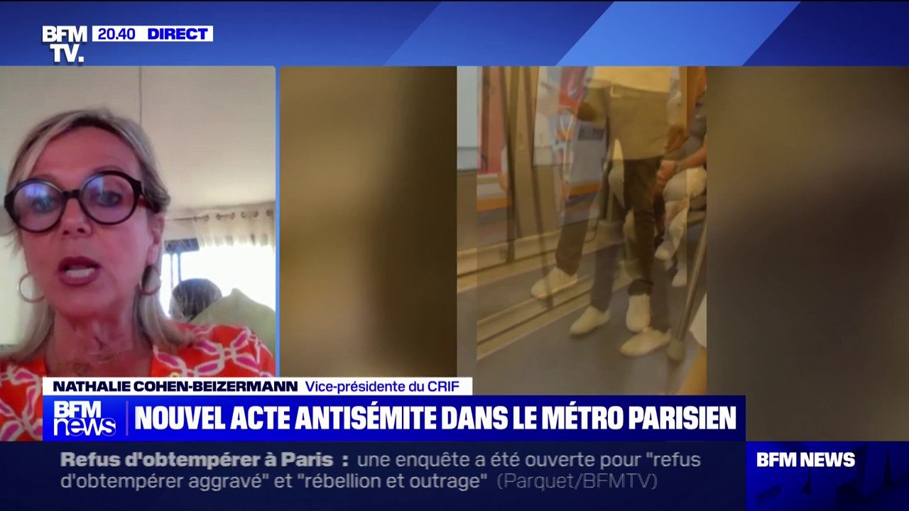 Insultes antisémites dans le métro: "Il y a une libération de la parole et de la pensée antisémite", déplore Nathalie Cohen-Beizermann (vice-présidente du CRIF)