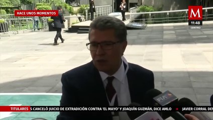 Monreal, Velasco y Delgado llegan al TEPJF para la entrega de constancia a Claudia Sheinbaum