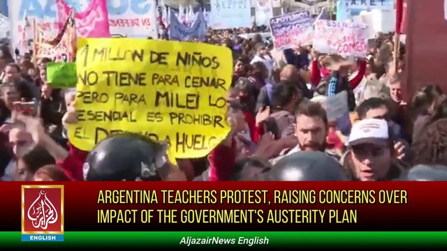 Argentina teachers protest, raising concerns over impact of the government's austerity plan