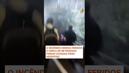 Vídeos mostram correria e desespero durante incêndio de caminhão na Linha Amarela no RJ