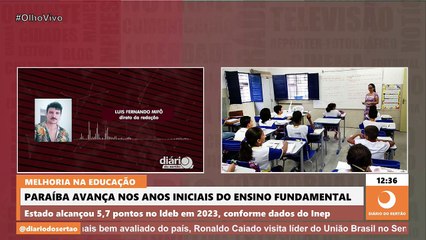 Estado da Paraíba avança nos anos iniciais do ensino fundamental no ldeb 2023, apontam MEC e Inep