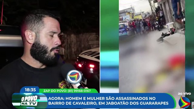 Casal é morto a tiros em plena luz do dia, em Cavaleiro, Jaboatão