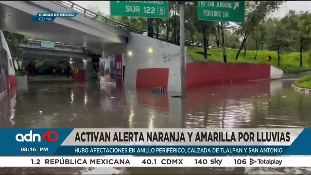 Autoridades activan alerta naranja y amarilla por fuertes lluvias en la CDMX