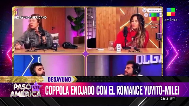 COPPOLA enojado con el romance de YUYITO y MILEI