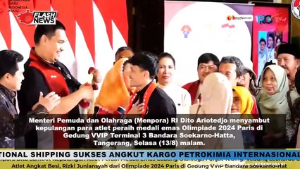 Kemenpora Sambut Kedatangan Atlet Peraih Medali Emas Olimpiade 2024 Veddriq Leonardo dan Rizki Juniansyah