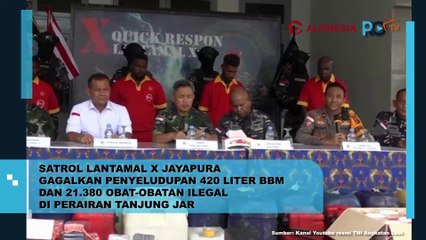 Satrol Lantamal X Jayapura Gagalkan Penyelundupan 420 Liter BBM dan 21.380 Obat-obatan Ilegal di Perairan Tanjung Jar