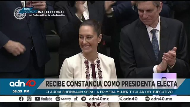 Claudia Sheinbaum recibe constancia como presidenta electa de México