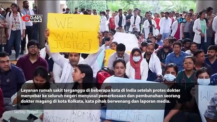 RIBUAN DOKTER INDIA MEMPROTES KASUS PEMERKOSAAN DAN PEMBUNUHAN DOKTER DI KOLKATA