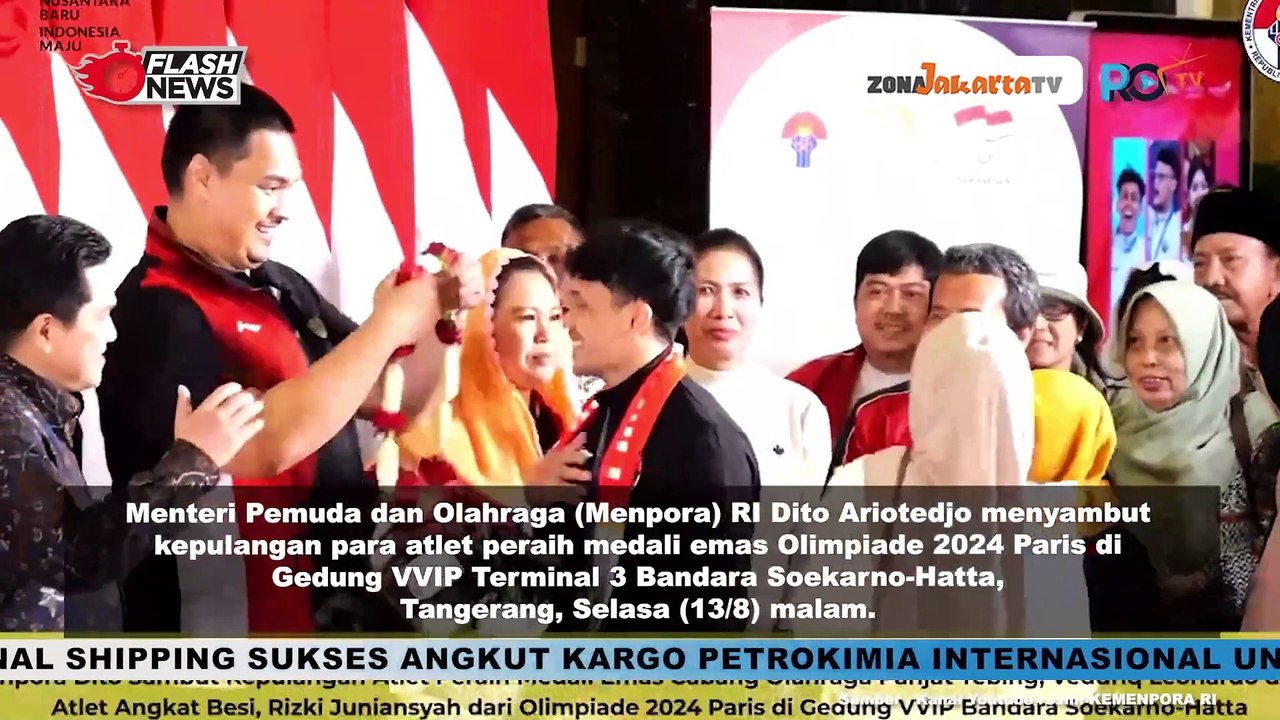 KEMENPORA SAMBUT 2 ATLET INDONESIA PERAIH MEDALI EMAS OLIMPIADE PARIS 2024