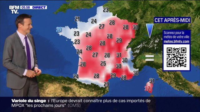 Quelques orages en Méditerranée, de la pluie près de la Manche et du soleil sur le reste de la France, avec des températures comprises entre 20°C et 32°C... La météo de ce vendredi 16 août