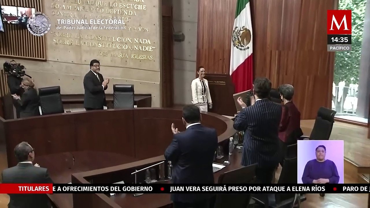 TEPJF entrega constancia de mayoría a Claudia Sheinbaum como presidenta electa de México