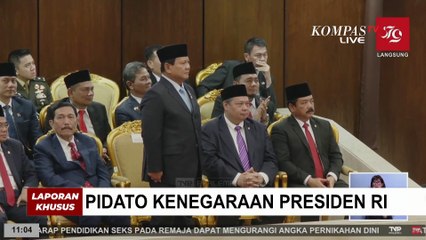 Momen Jokowi Sampaikan Pesan Khusus ke Prabowo dalam Pidatonya di  Sidang Tahunan MPR