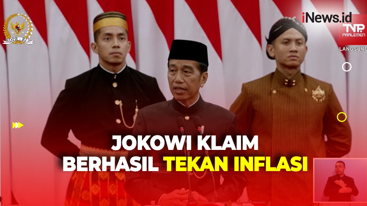 Pidato di Sidang Tahunan MPR 2024, Jokowi Pamer Berhasil Tekan Inflasi