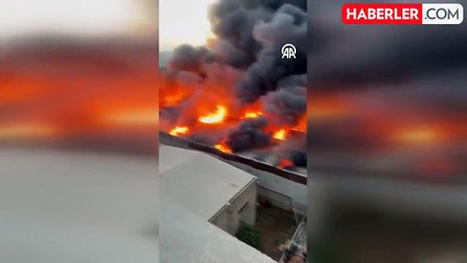 Alevler bir anda sardı! Gaziantep'te fabrika yangını