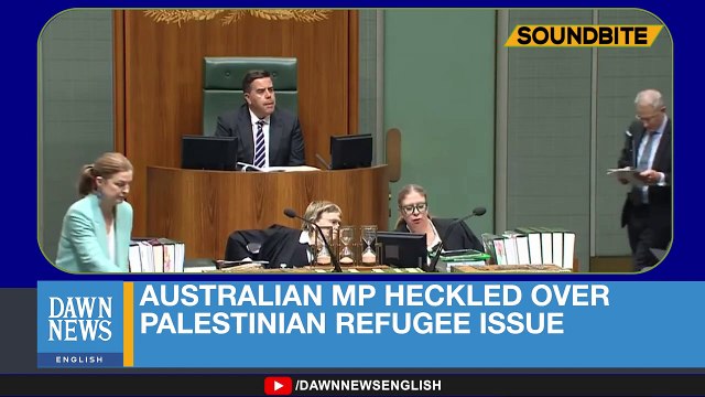 Australian MP Heckled Over Palestinian Refugee Issue _ Dawn News English