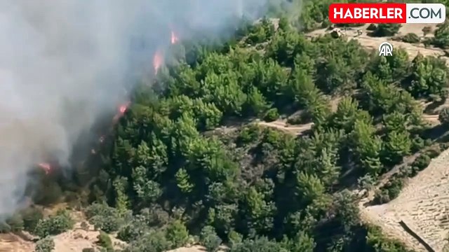 Manisa Gördes'te Orman Yangınlarına Müdahale Devam Ediyor 2 mahalle tahliye edildi