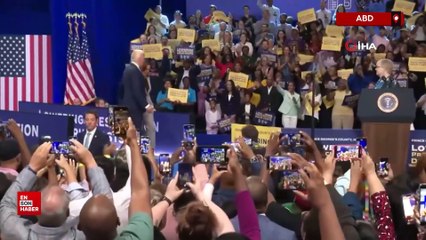 Biden, seçim yarışından çekildikten sonra ilk kez Harris ile mitinge katıldı