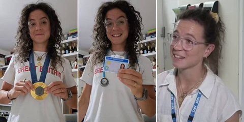 Altın madalyalı kürekçi Imogen Grant, görevindeki ilk gününde alkışlarla karşılandı