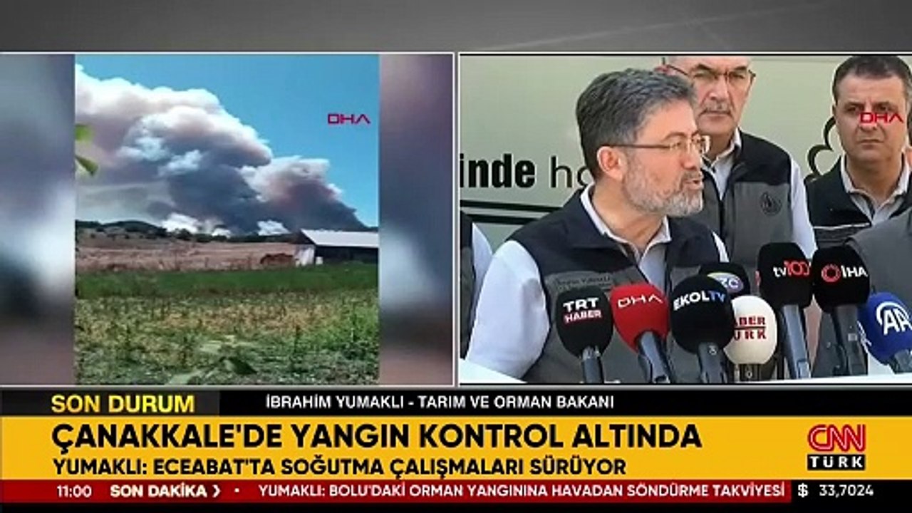ALEVLERLE MÜCADELE || Bakan Yumaklı: Çanakkale Yangını kontrol altında