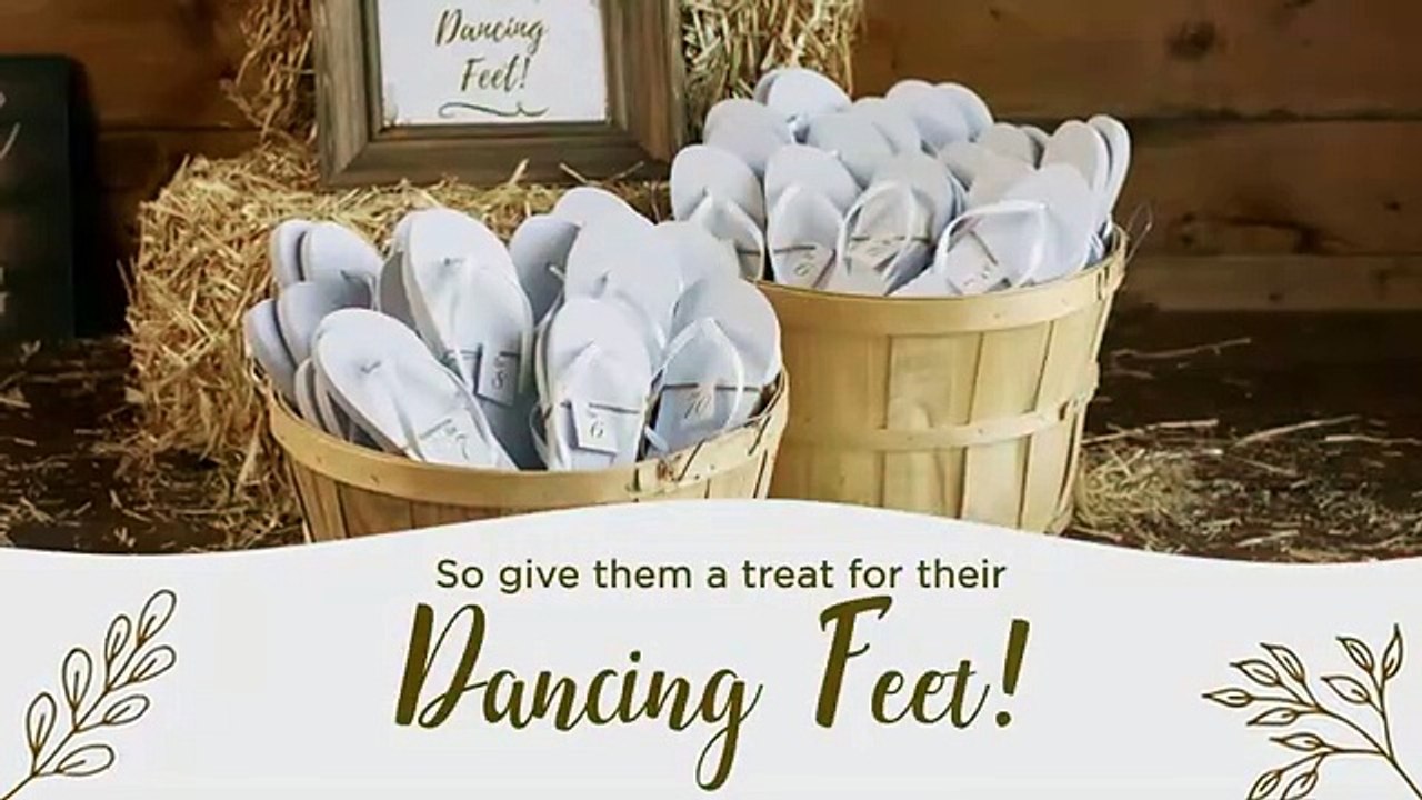 24-120 Pairs Wedding Flip Flops for Guests Bulk Hotel Spa Wedding Sandals Slippers With Size Favors Wedding Favors for Guests