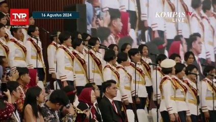 Senyum Iriana Jokowi Dengar Aksi Orkestra Unhan Nyanyikan Lagu Daerah di Sidang Tahunan MPR 2024