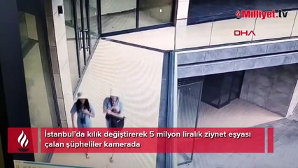 Kılık değiştirerek 5 milyon liralık ziynet eşyası çalan şüpheliler kamerada