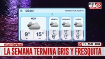 La semana terina gris y fresquita: ¿qué dice el pronóstico para el finde?